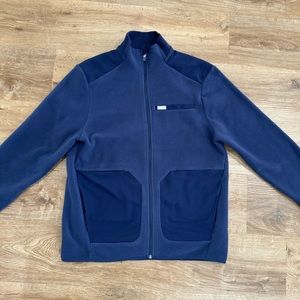 Figs On Shift Navy Blue Fleece Scrub Jacket